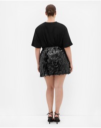 City Chic - Adorn Sequin Mini Skirt