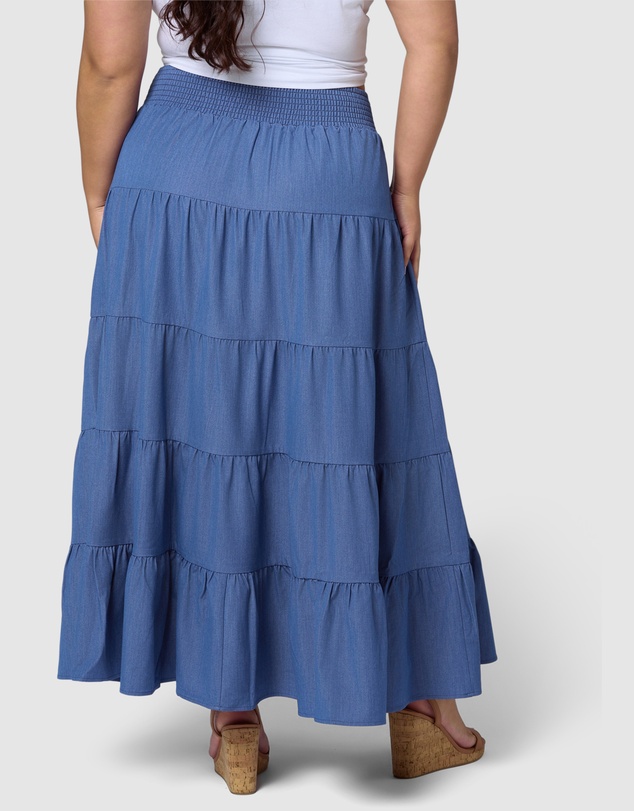 Indigo Tonic - Alice Luxe Chambray Maxi Skirt