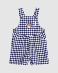 Huxbaby - Check Short Overalls - Babies