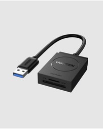 Ugreen - UGreen 2-In-1 USB 3.0 A Card Reader Black