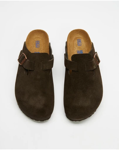 Birkenstock - Boston Soft Footbed Suede Narrow - Women's