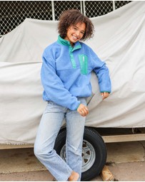Skwosh - Skwosh Polar Snap Fleece in Blue