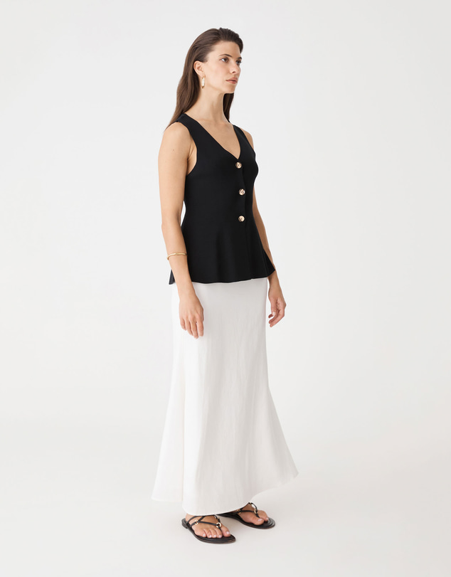 Forcast - Amelia Linen Blend Maxi Skirt