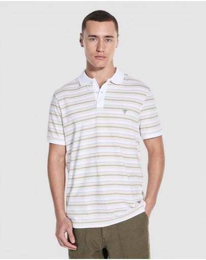 WHITE / QUICK SAND STRIPES