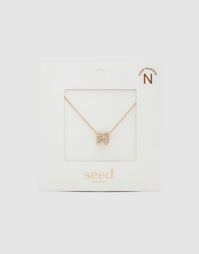 Seed Heritage - Initial Jewel Bubble Necklace