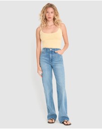 Good American - Soft Tech Good Legs Straight Jeans