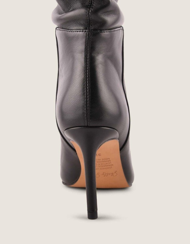 Shelly Shen - Marlow Heel Long Boots Black Leather