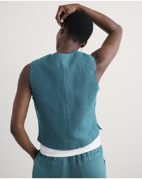 Seasalt - Seasalt Cornwall Blue Blinker Waistcoat