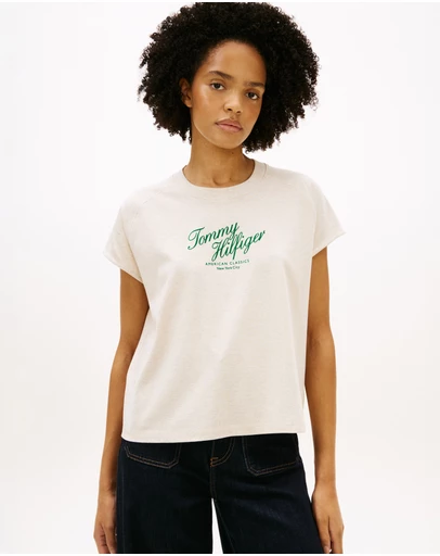 Tommy Hilfiger - Seasonal Script Cap Sleeve Tee