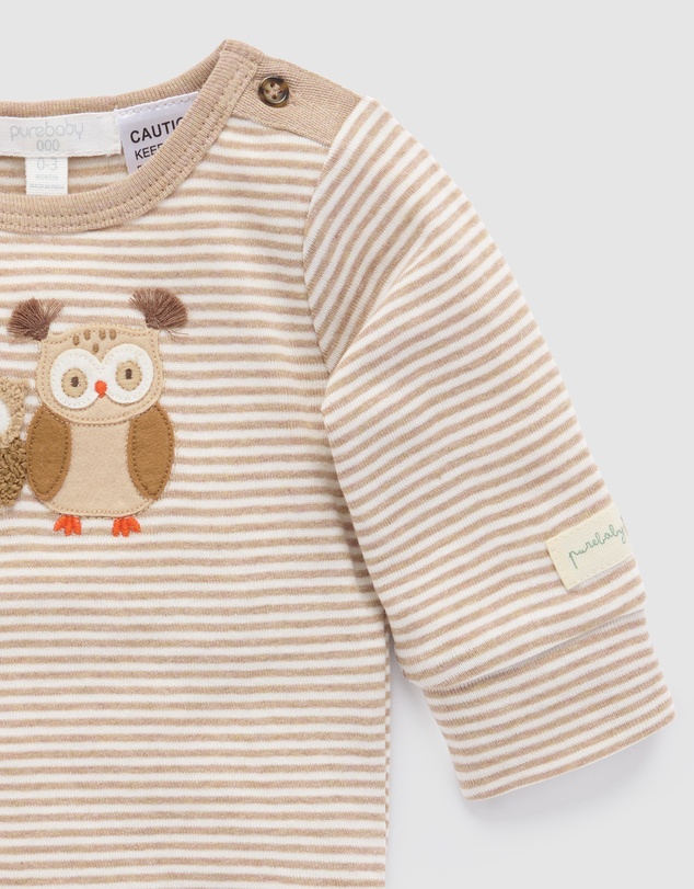 Purebaby - Applique Bodysuit -Kids-Babies