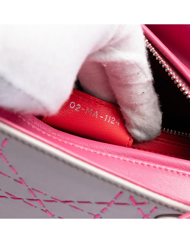 Pre-Loved by Azura Reborn - Pre-Loved Medium Tricolor Lambskin Macrocannage Stitched Lady Dior