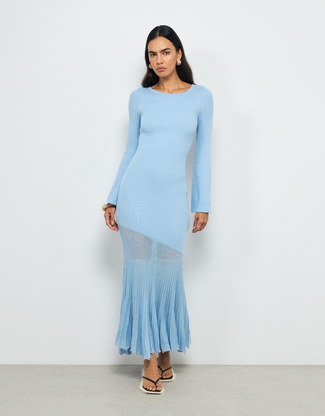 AERE - Ivy Rib Knit Midi Dress