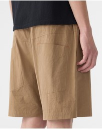 Bassike - Crushed Cotton Pull On Shorts