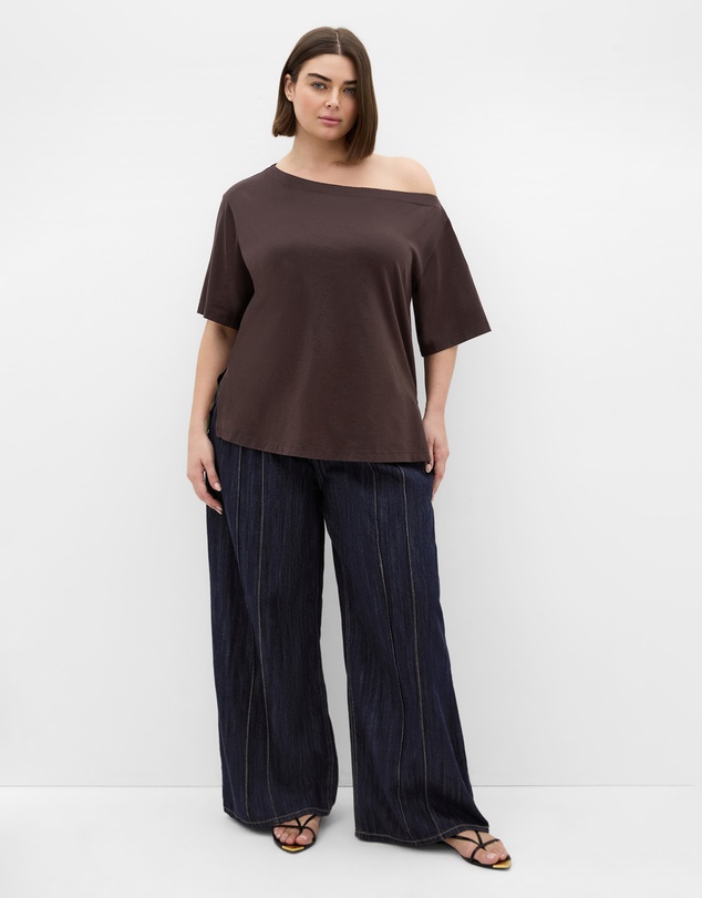 City Chic - Asymmetrical Cotton Tee