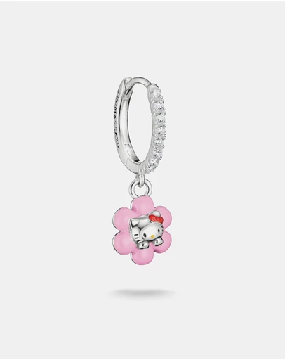 THOMAS SABO - THOMAS SABO Hello Kitty Single hoop earring flower with zirconia