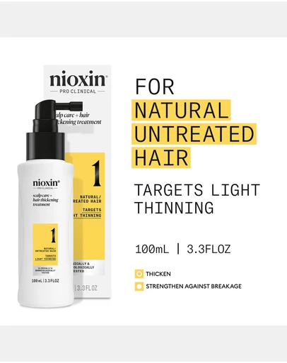 Nioxin - Nioxin System 1 Scalp + Hair Thickening Treatment - Serum For Natural Hair With Light Thinning, 100ml