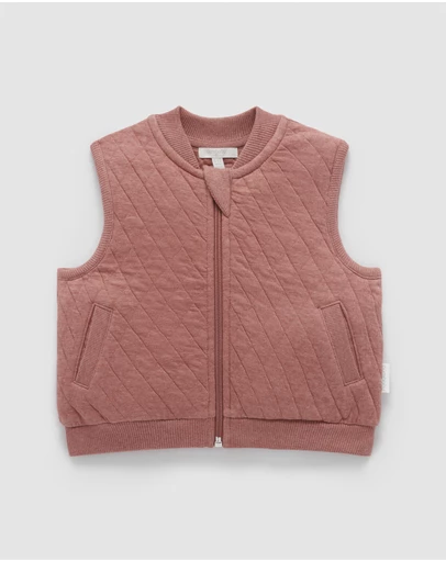 Purebaby - Quilted Vest -Kids-Babies