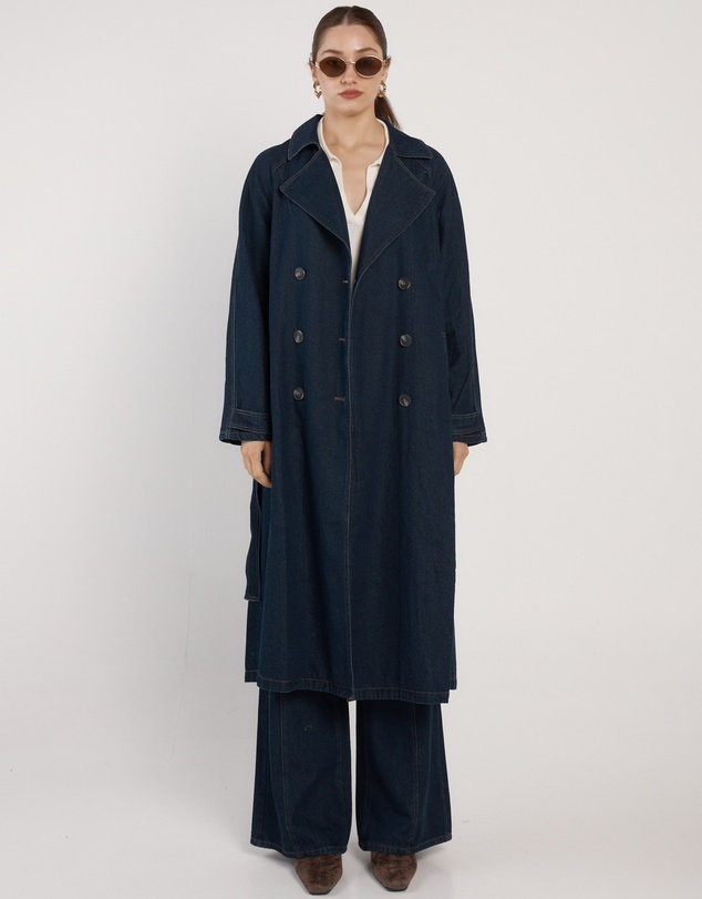Fate + Becker - Koa Denim Trench Coat
