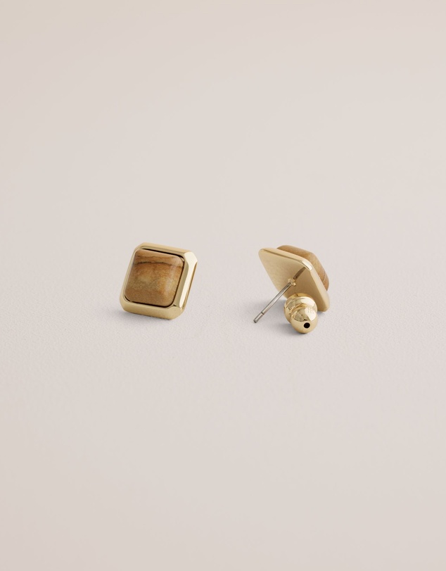 Trenery - Nerina Stone Stud Earrings in Gold