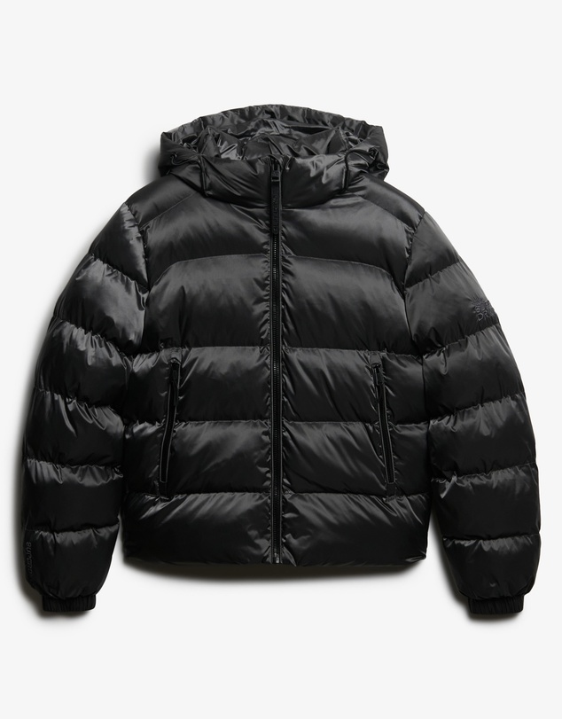 Superdry - Slim Fit Hooded Luxe Sports Puffer