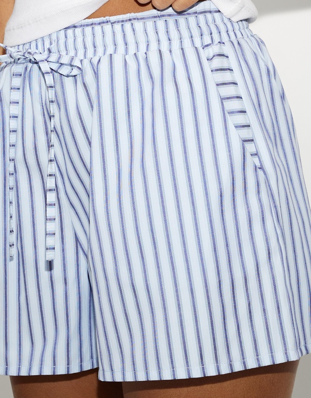 Dazie - Nina Stripe Double Waist Band Shorts