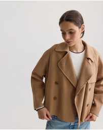 Oxford - Daisy Wool Crop Trench Jacket
