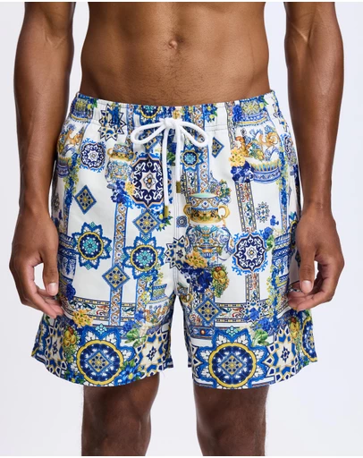 Camilla - Mid Length Boardshorts With Elastic Waist