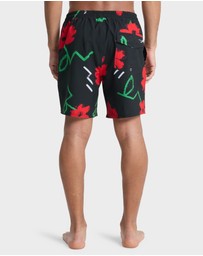 Quiksilver - Mens Stretch Printed Volley 17