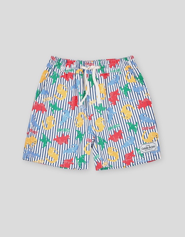 Goldie + Ace - Dino Print Classic Shorts - Babies-Kids