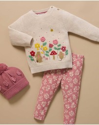 Purebaby - Crochet Flower Beanie -Kids-Babies