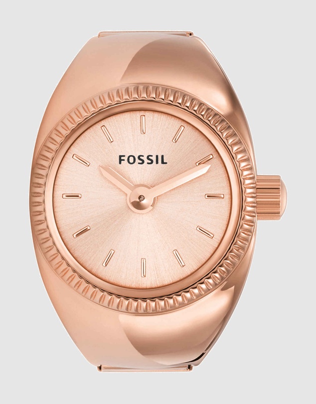 Fossil - Ring Watch Rose Gold-Tone Analogue Watch