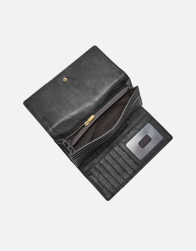 Fossil - Logan Black RFID Flap Clutch
