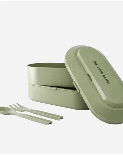 The Good BRAND - Dual Layer Bento Box with Fork & Spoon