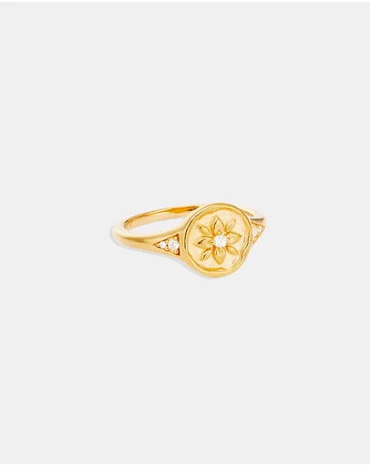 By Charlotte - Gold Live in Love Ring