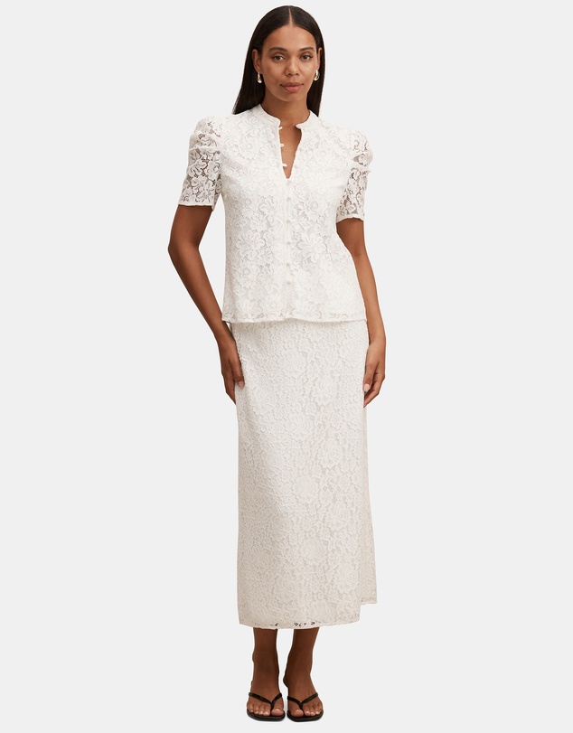 Forever New - Lina Short Sleeves Lace Blouse