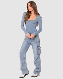 EDIKTED - Joanna Square Neck Bodysuit