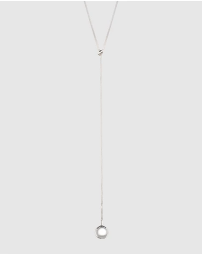 Elli Jewelry - Rock Crystal Y-Necklace in 925 Silver