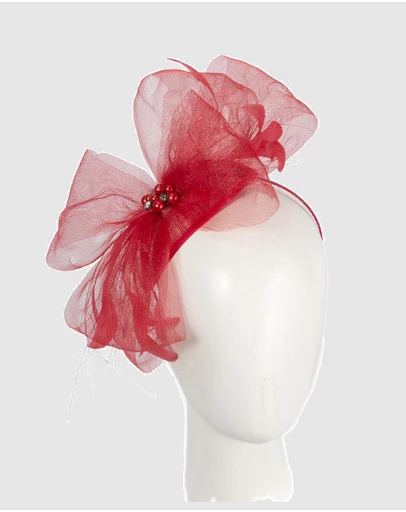 Max Alexander - Red Bow Racing Fascinator