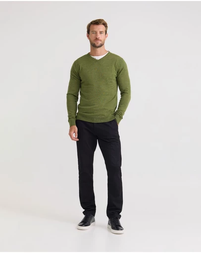 Oxford - Basic V-Neck Pure Wool Pullover