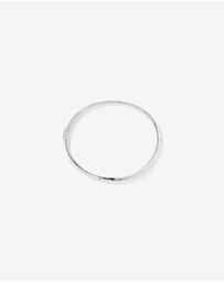 Michael Hill - Polished Oval Twist Bangle in Sterling Silver