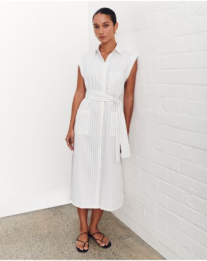 White Pinstripe