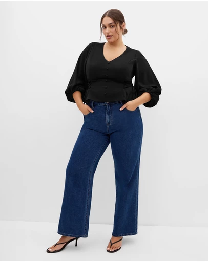 City Chic - After Dark V Neck Top