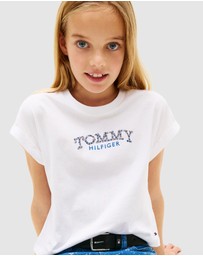 Tommy Hilfiger - Floral Logo Relaxed Crew Neck T-Shirt - Kids