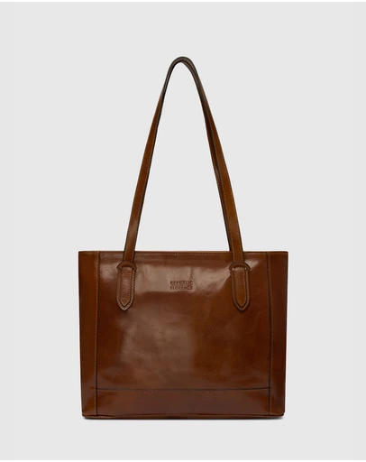 Florence - The Amelia Tan Leather Tote Work Bag