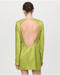 M.N.G - Open-Back Satin-Effect Dress
