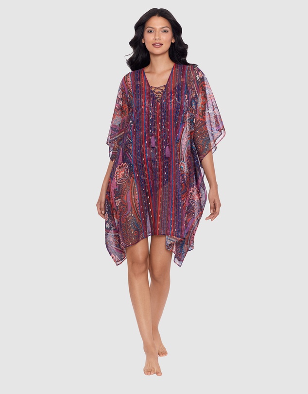 Miraclesuit Swimwear  - Dynasty Sheer Chiffon Caftan Beach Cover Up