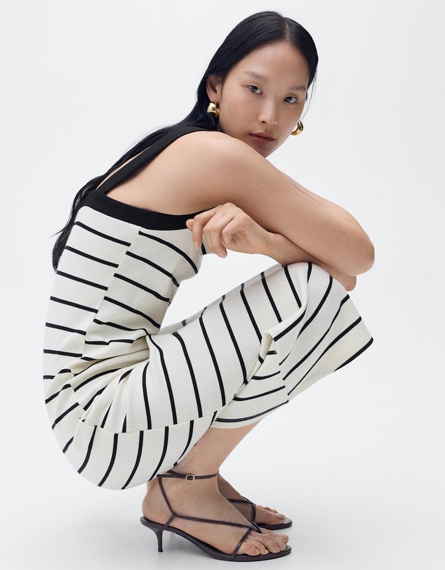 M.N.G - Tena Striped Midi Dress