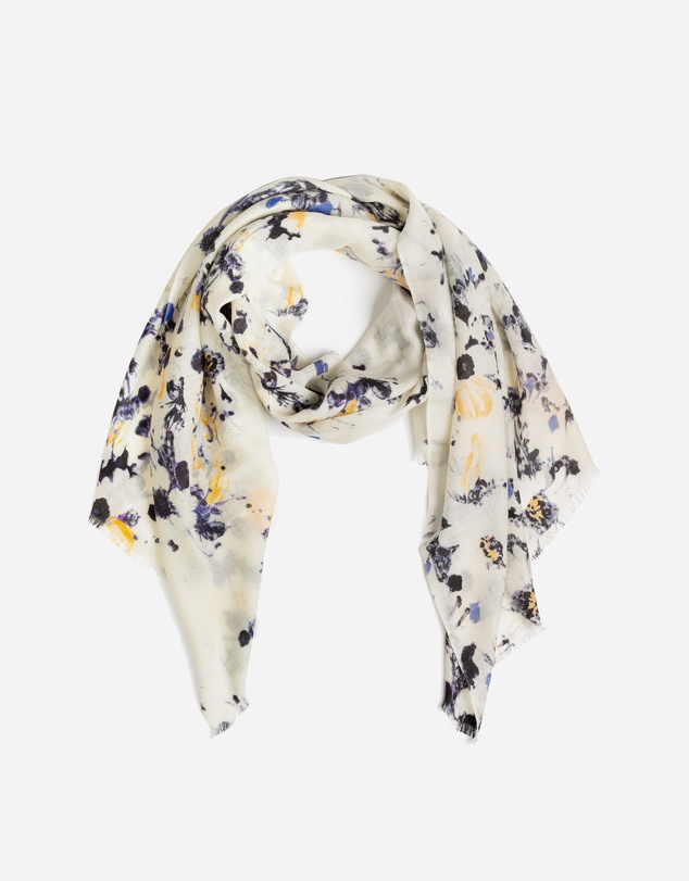Ozwear Connection Uggs - 100% Australian Wool Print Scarf Sand Black Blue Flora