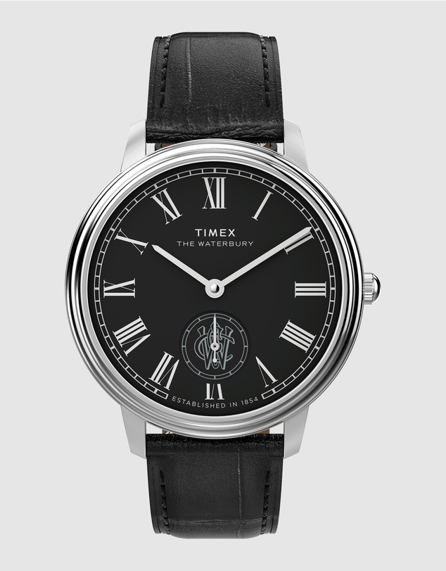 TIMEX - Waterbury Metropolitan Sub-Second 39mm Leather Strap Watch