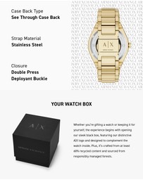 Armani Exchange - Gold Analogue Watch